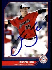 2023 Choice Janson Junk Nashville Sounds #17 Signed Card