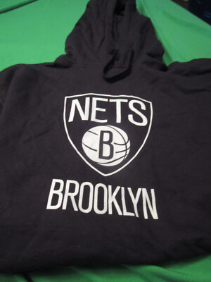 NEW PORT&CO NBA BROOKLYN NETS BACKER MENS HOODIE HOODED SWEATSHIRT BLACK XL