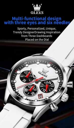Waterproof Quartz Business Luminous Watch Men Luxury OLEVS Date Strap Men's - Picture 14 of 17