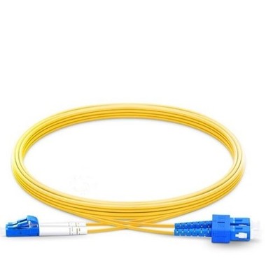 15m LC UPC/ SC UPC Duplex 2.0mm PVC 9/125 Single Mode Fiber Patch Cable -0998