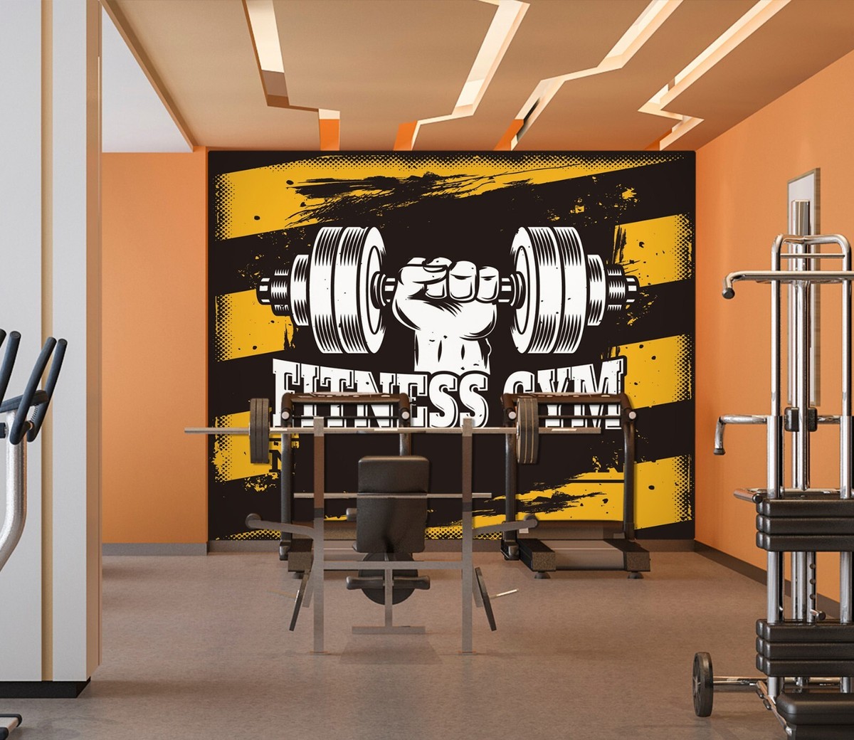 3D Fitness Gym 8057 Wallpaper Mural Wall Print Wall Wallpaper