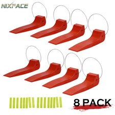 8 Pack Tire Skates For Tow Truck Wrecker Rollback Carrier Safety Orange Plastic