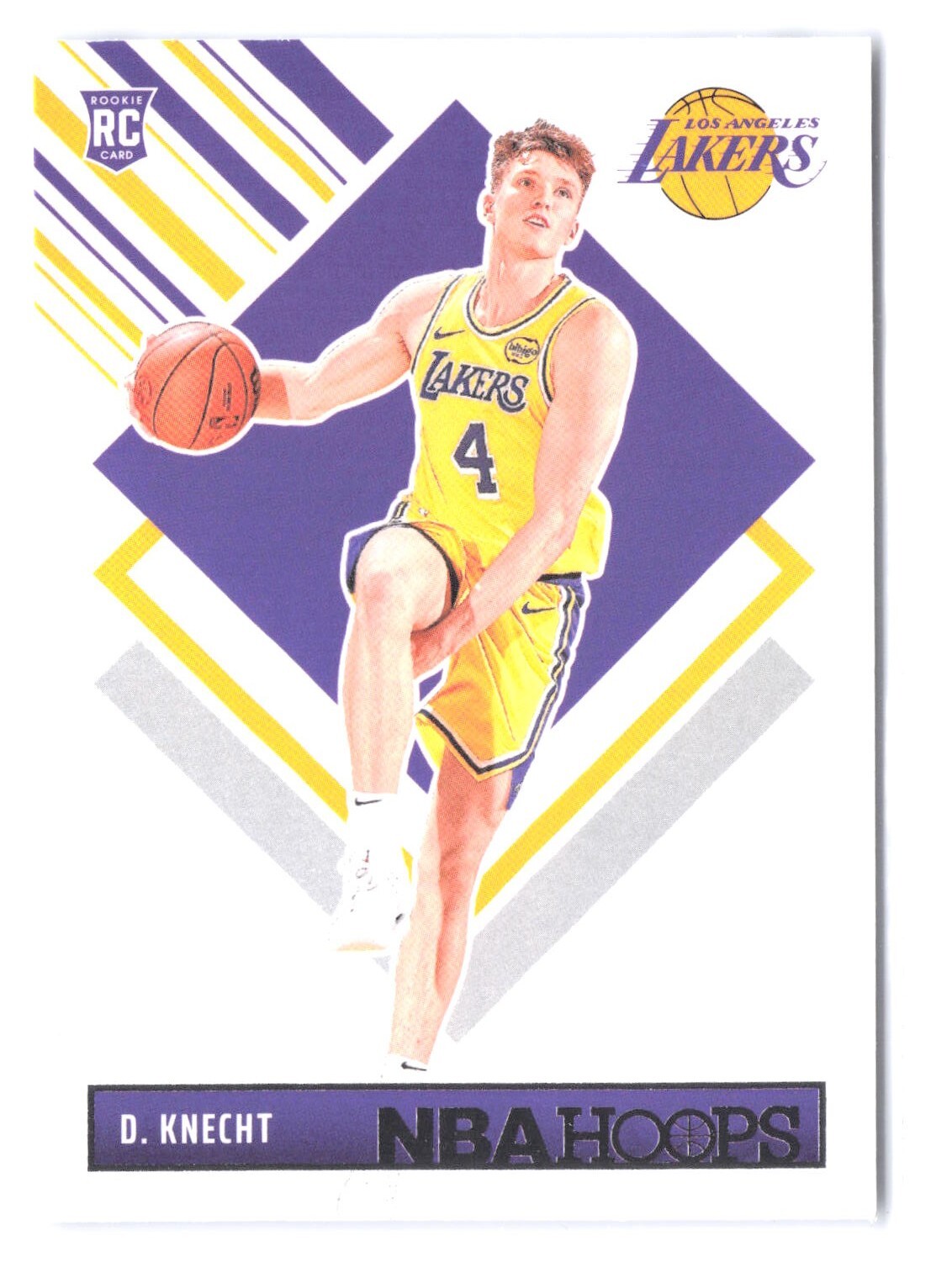 2024-25 Panini NBA Hoops #294 Dalton Knecht RC Rookie Tribute LA Lakers