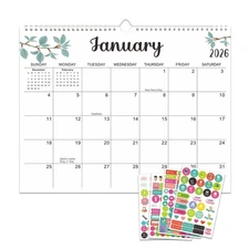 DeBiao 2026 Calendar - Wall Calendar 2026-2027 - 18 Months Jan 2026 - Jun 202...