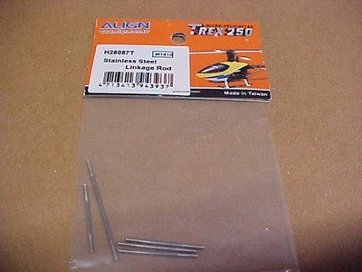 ALIGN H25057T = STAINLESS STEEL LINKAGE ROD SET: TREX 250