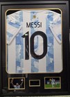 Lionel Messi Hand Signed Autographed Argentina Jersey Framed Beckett Witness COA
