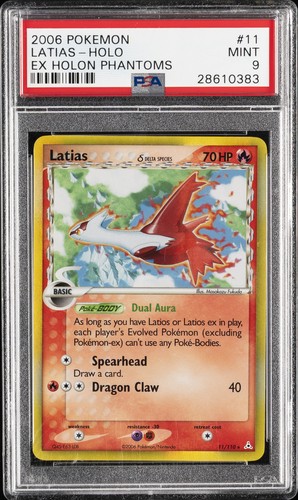 2006 POKEMON EX HOLON PHANTOMS #11 LATIAS-HOLO PSA 9