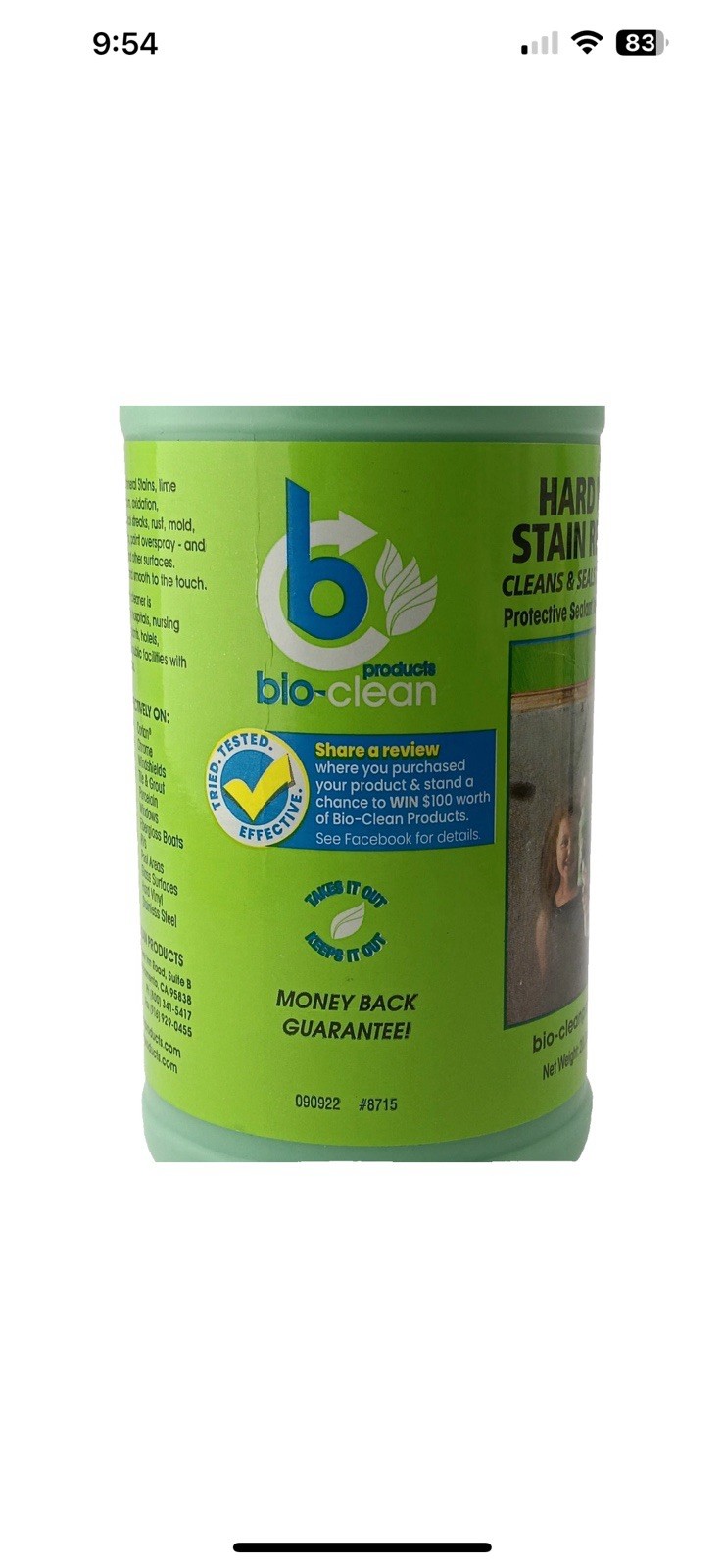 Hard Water Stain Remover - Cleans & Seals with Protective Sealant - 20.3 OZ