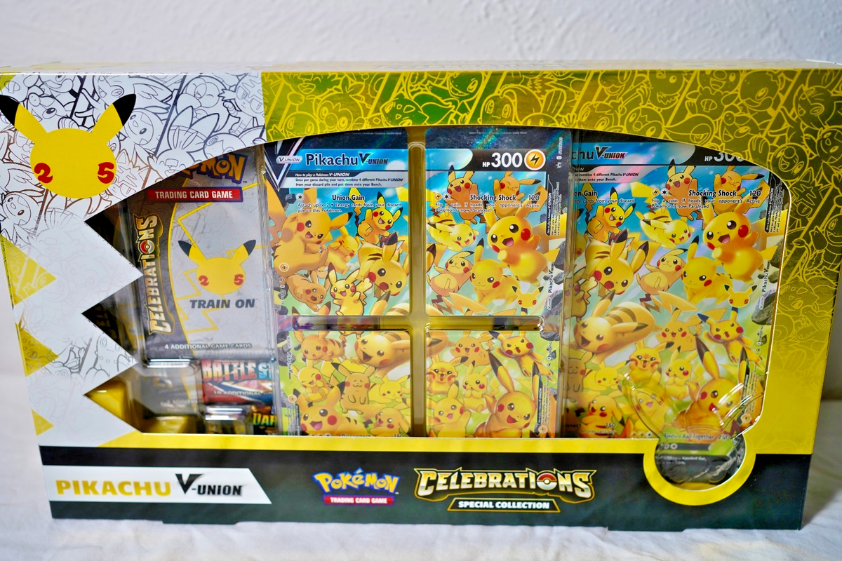 Pokémon TCG Celebrations Pikachu V-Union Special Collection Box