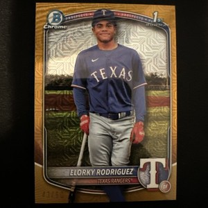 Elorky Rodriguez 2025 Bowman Chrome 1st Gold Geometric 43/50 #BCP-186