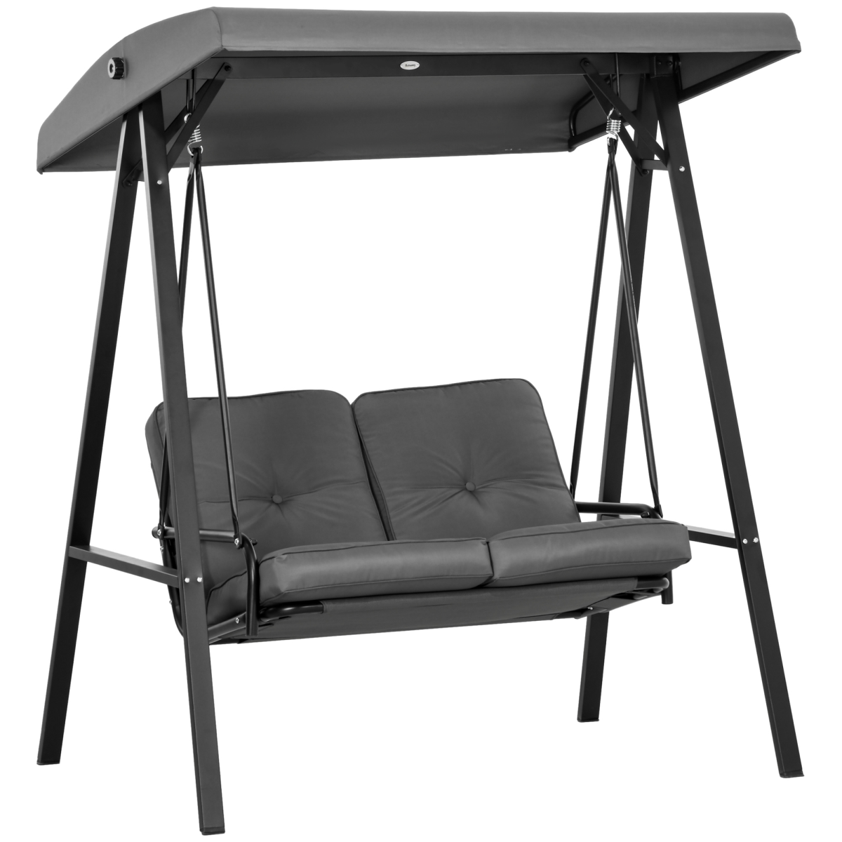 Outsunny 2 Seater Garden Outdoor Swing Chair Hammock with Adjustable Canopy