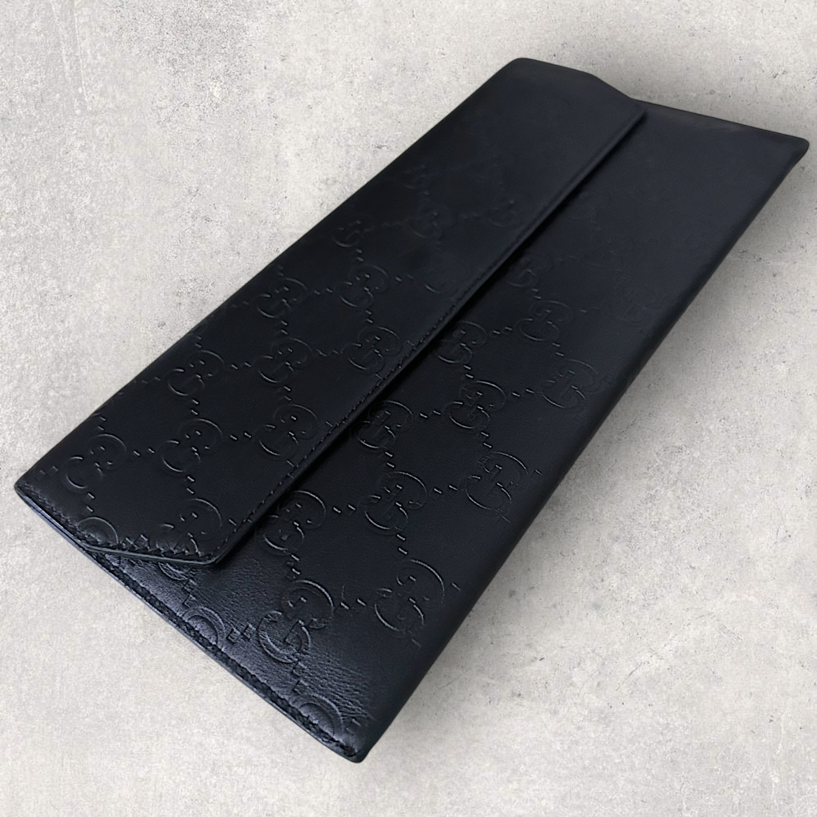 Gucci Monogram Leather Envelope Wallet - image 2