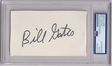 Microsoft Founder BILL GATES Signed Autograph Cut PSA/DNA Certified Slab