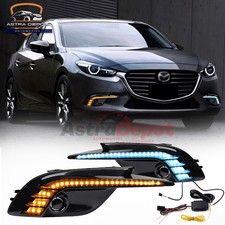 Front Led Drl Daytime Running Fog Light Bezel For Mazda 3 Axela 2017 2018 2019