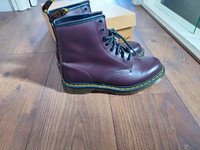 Dr. Martens 1460 Burgundy Leather Lace-Up Ankle Combat Boots UK 8 EU 42 US 9