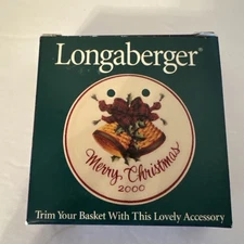 Longaberger 2000 Merry Christmas Basket Tie-On