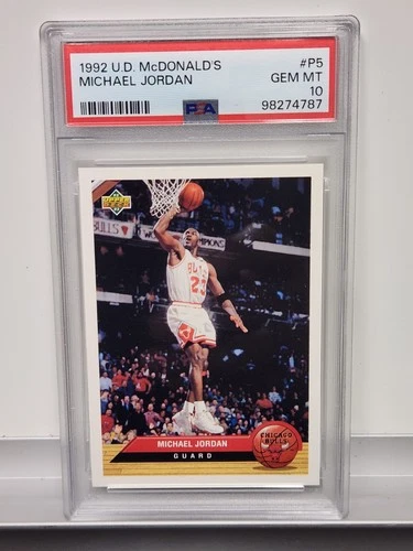1992 UPPER DECK MCDONALD'S #P5 MICHAEL JORDAN PSA 10