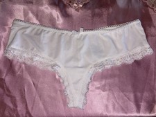 Vintage Secret Treasures White Thong String XS panties Nylon Underwear