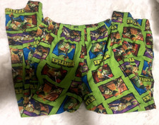 YOUTH BOYS NICKELODEAN MEDIUM GREEN PAJAMA PANTS NINJA TURTLES TMNT