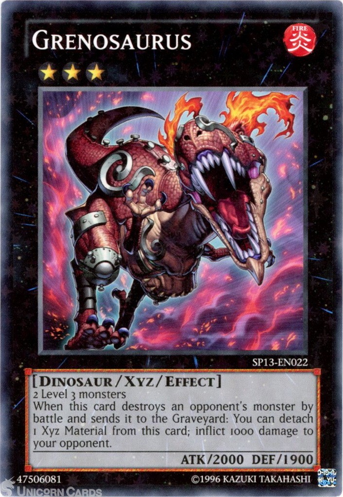 SP13-EN022 Grenosaurus : Starfoil Rare UNL Edition Mint YuGiOh Card