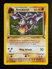 Pokemon TCG  GOLD STAMP Aerodactyl Prerelease Promo Holo Foil Near Mint European