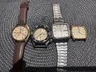 Vintage Seiko Quartz Watch Lot (4) – Day Date, Diver Style, Parts/Repair