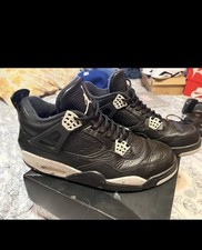 Jordan Air Jordan 4 Retro LS Oreo 2015 Speckled Black White Leather Sneakers
