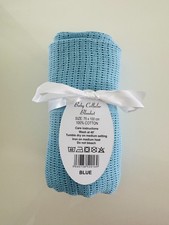 2 x 100% Cotton Baby Cellular Blankets Soft 75x100cm- Pram/Cot/Crib/Moses Basket