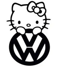 Hello Kitty Vw Die Cut Vinyl Decal Sticker Car Window