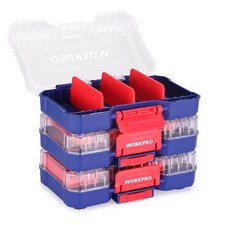 Small Parts Organizer 3 Pieces, Portable Stackable Hardware Storage Case