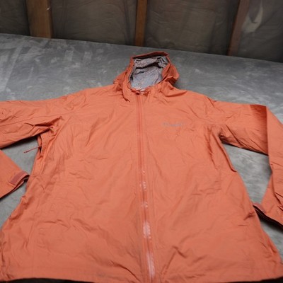 Columbia Jacket Womens Large Salmon EvaPOURation Light Pack Wind Rain Shell