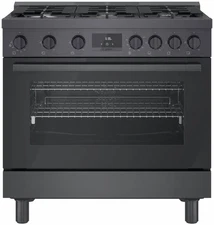 Bosch 36" 6 Sealed Burner Black Stainless 800 Series Duel Fuel Range HDS8645U