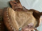 Horse Saddle Miniature Salesman Sample Stamp Tooled Leather 10 Inches Long Nice — photo 5