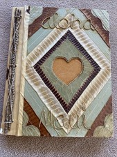 Handcrafted Maui Photo Album - Hawaiian Natural Leaf Art Cover -Island Decor