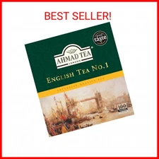 Ahmad Tea English Tea No.1 Tagged Teabags, 100 Count,3922-1