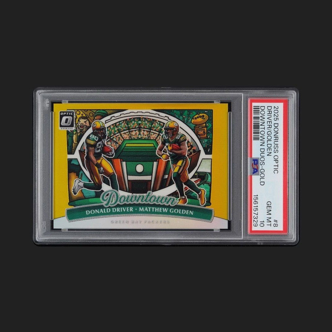 Panini 2025 Donruss Optic Downtown Duos Gold Prizm /10 #8 PSA 10 RC