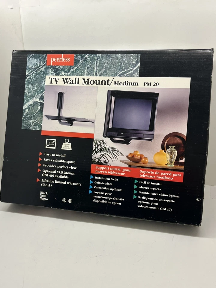 CRT TV Wall Mount Holds up to 110 Pounds For 19-20 Inch Tube TV’s PM 20 Peerless - Image 2 of 4