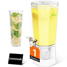 Drink Dispenser for Parties, Plastic Beverage Container with Stand