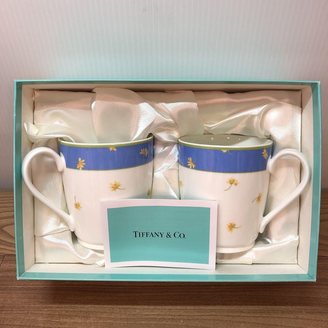 食器 TIFFANY&Co. Valley TIFFANY Valley 2003 Coffee Cups Mug Set of 2 New Made in Japan in