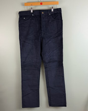 Vintage 80s Lee Riders Corduroy Navy Blue Straight Leg Pants Size 36 x 34 USA