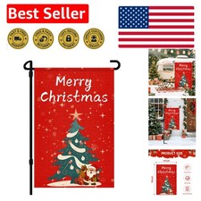 Charming Double-Sided Christmas Garden Flag - 12x18 Inch Vibrant Design