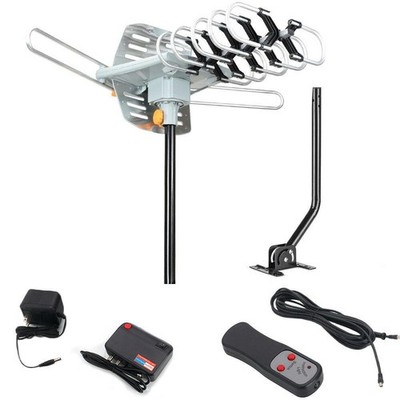HDTV Antenna Amplified Digital TV Antenna 150Mile 360 Rotation Outdoor With Pole