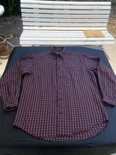 DOCKERS Men's Long Sleeve Classic Fit Button Up Sz. Medium Burgundy L K L K 
