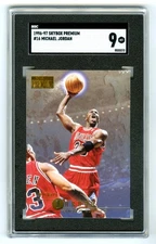 MICHAEL JORDAN~CHICAGO BULLS~RARE (POP 85) 1996 SKYBOX PREMIUM SGC-9 MT CARD #16