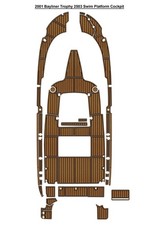 2001 Bayliner Trophy 2503 Swim Platform Cockpit Boat EVA Foam Teak Deck Floor