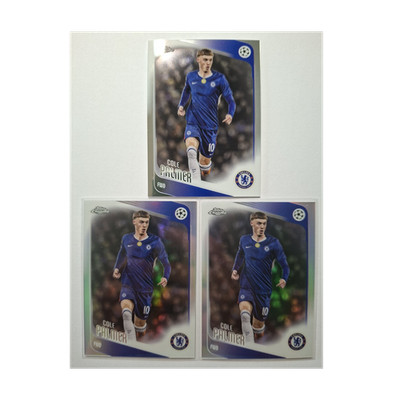 Topps Chrome Chelsea UEFA Champions League Cole Palmer Karten Lot 3x