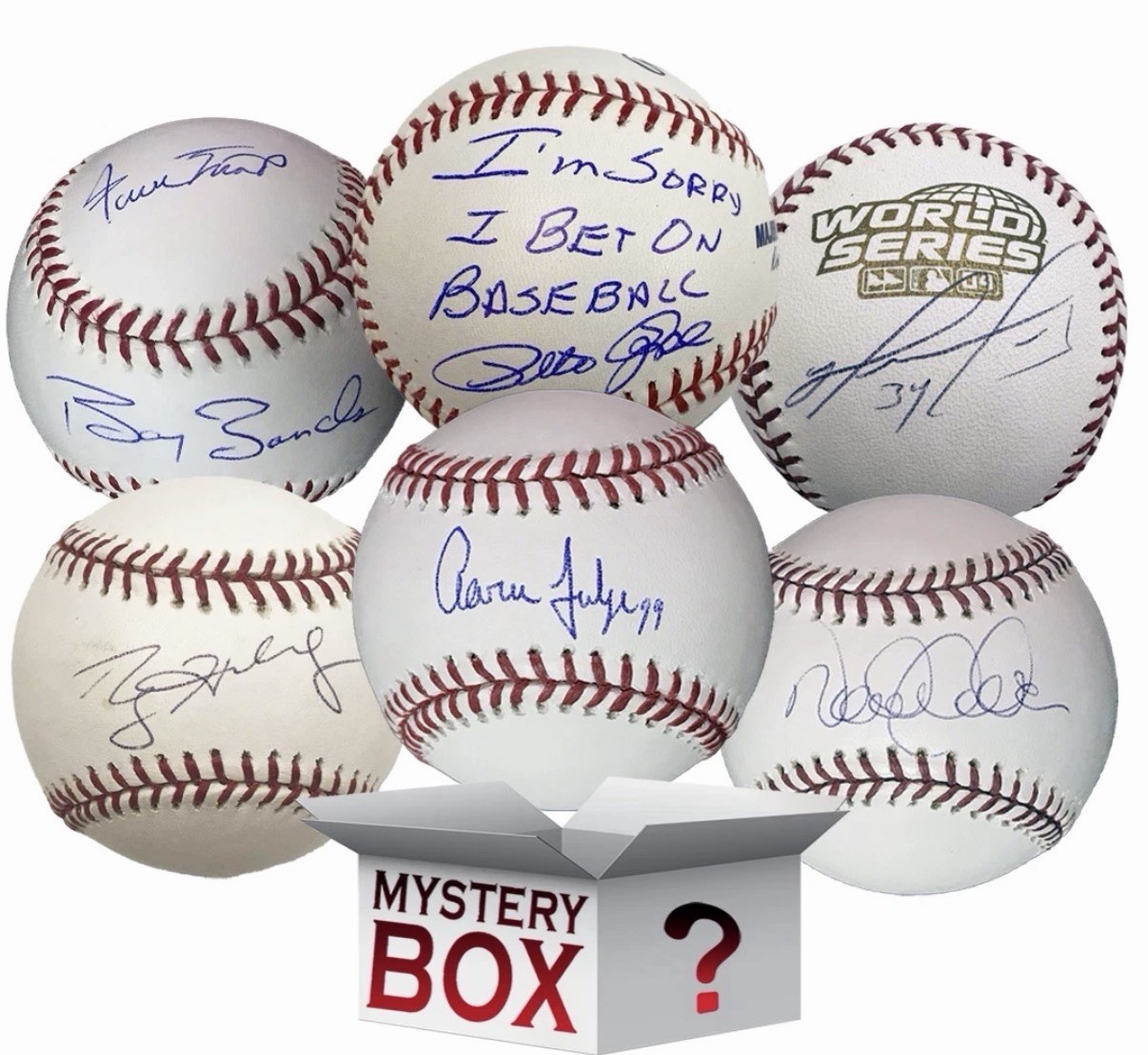 Autographed/Signed MLB BASEBALL Mystery Box - 1 Autographed In Person Ball Per