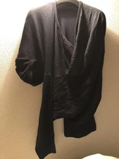USED PRICE REDUCED/YOHJI YAMAMOTO KIMONO-STYLE DRAPED PULLOVER GOOD