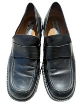 Dolce & Gabbana Men's Black Leather Penny Loafers Made in Italy Size 10 Vintage
