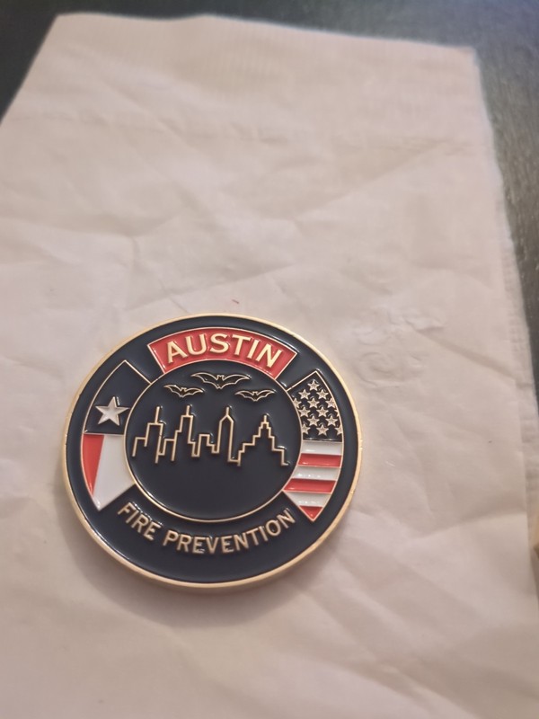 AUSTIN TEXAS FIRE PREVENTION  Department Challenge Coin